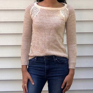 Crochet sweater with back detail XS